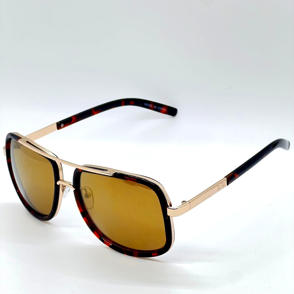 Vintage Metal Frame Eyewear Male Sunglasses Retro Gold Men Retangle Shades UV400